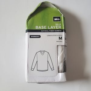 REI Base Layer sulk Long Sleeve Shirt natural fiber ski hike run outdoor NWT